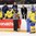 ST. CATHARINES, CANADA - JANUARY 8: Sweden head coach Ylva Lindberg has words with the referee during preliminary round action against Switzerland at the 2016 IIHF Ice Hockey U18 Women's World Championship. (Photo by Jana Chytilova/HHOF-IIHF Images)

